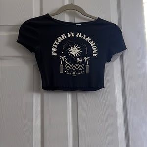 Cropped “Further in  Harmony” Baby Tee